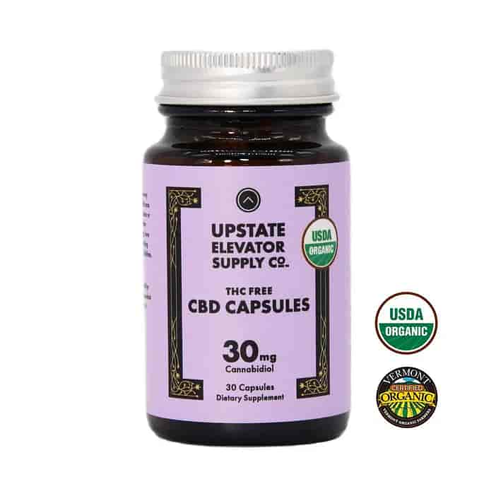 Upstate Elevator Supply Co. Organic THC Free CBD Capsules 900 mg image