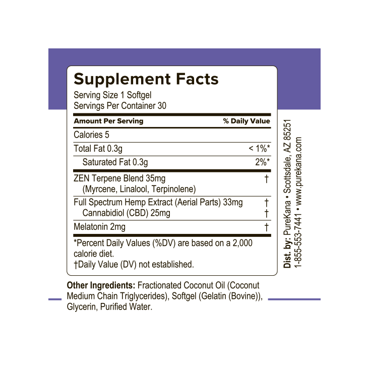 PureKana CBD Capsules + Melatonin - Sleep-Aid PM Pills image 3