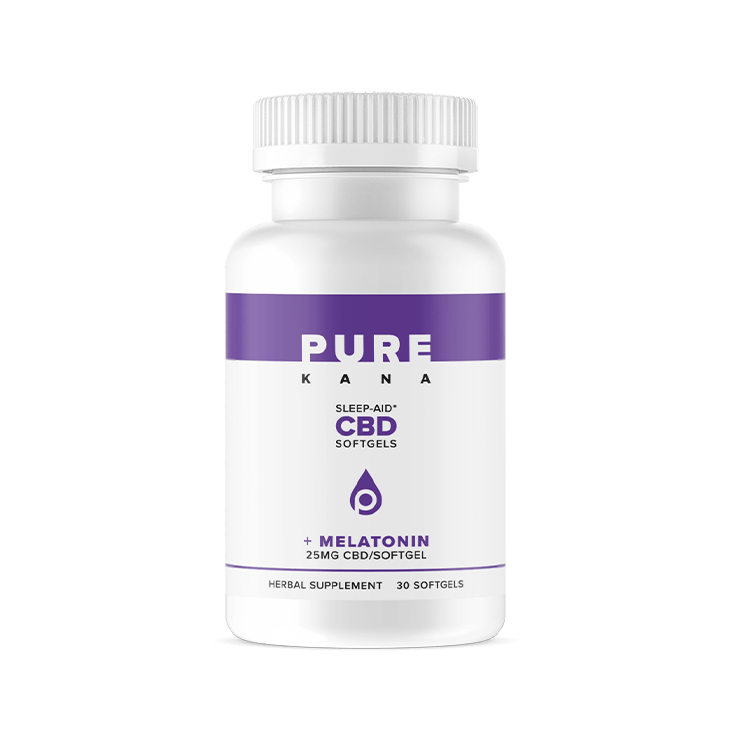 PureKana CBD Capsules + Melatonin - Sleep-Aid PM Pills