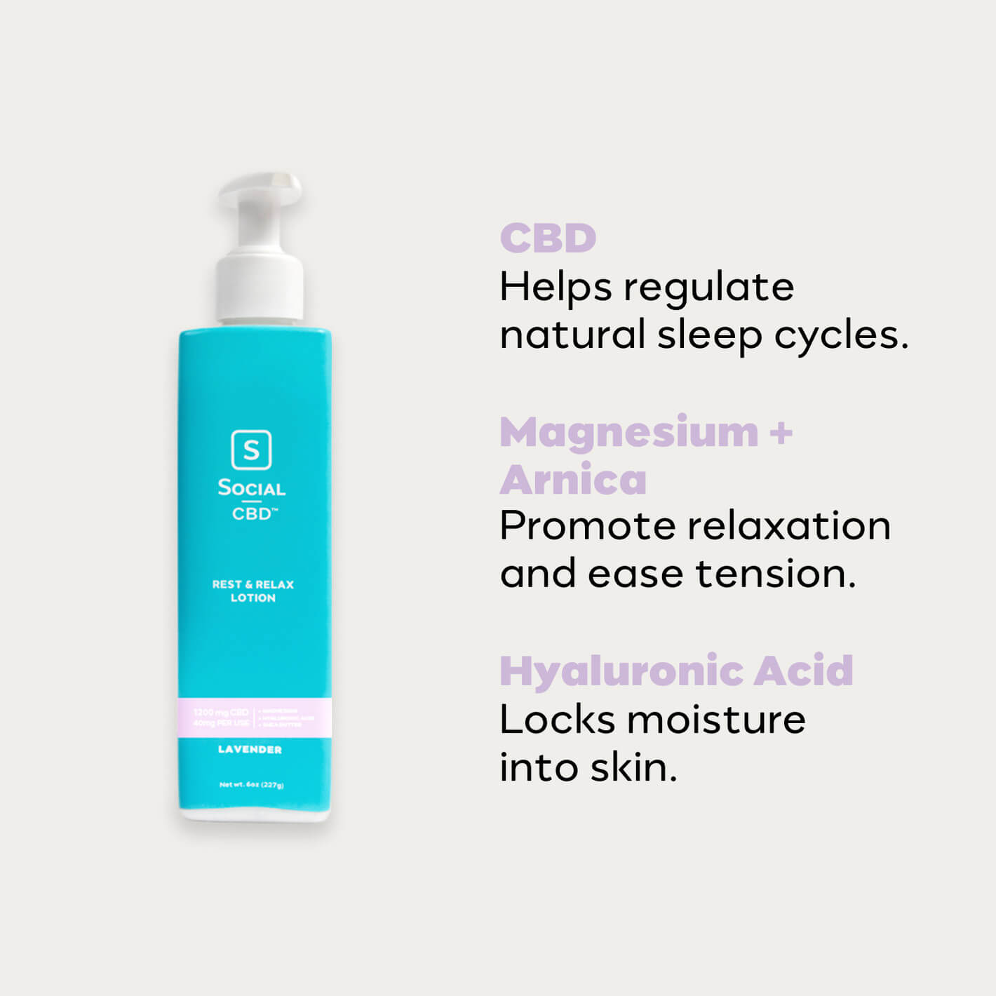 Social CBD Rest and Relax CBD Body Lotion 1200 mg image_2
