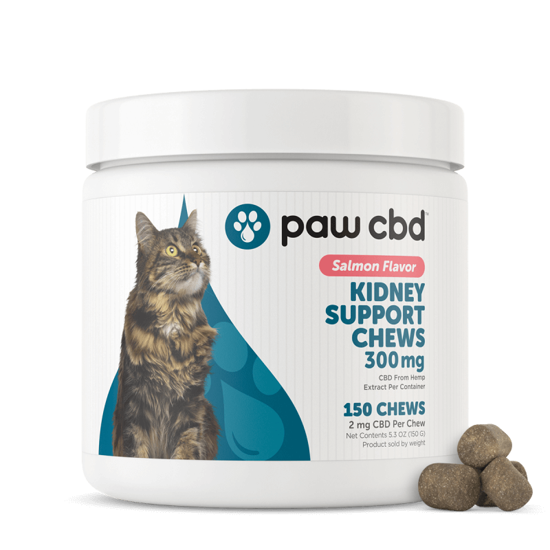 CbdMD Pet CBD Kidney Support Soft Chews for Cats Salmon 300mg, 150 Count