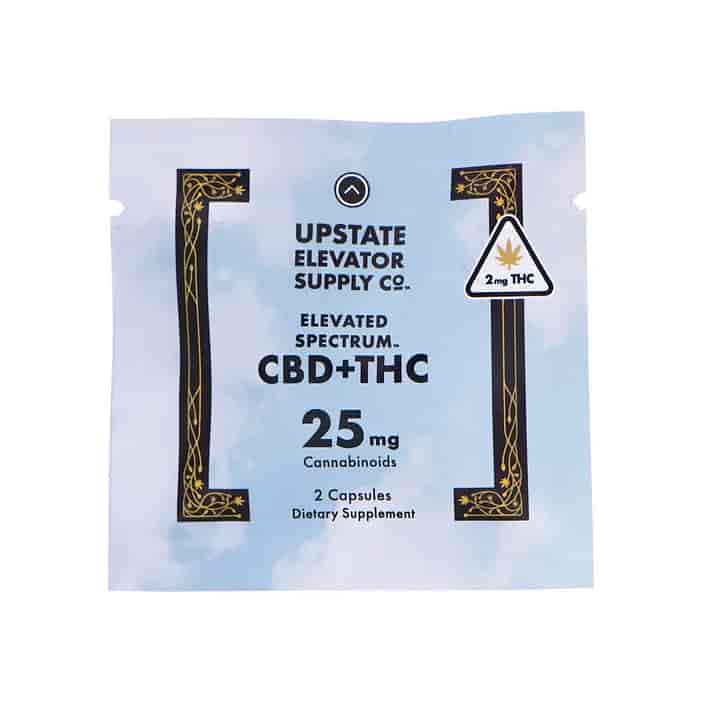 Upstate Elevator Supply Co. Elevated Spectrum™ CBD and THC capsules 50 mg image