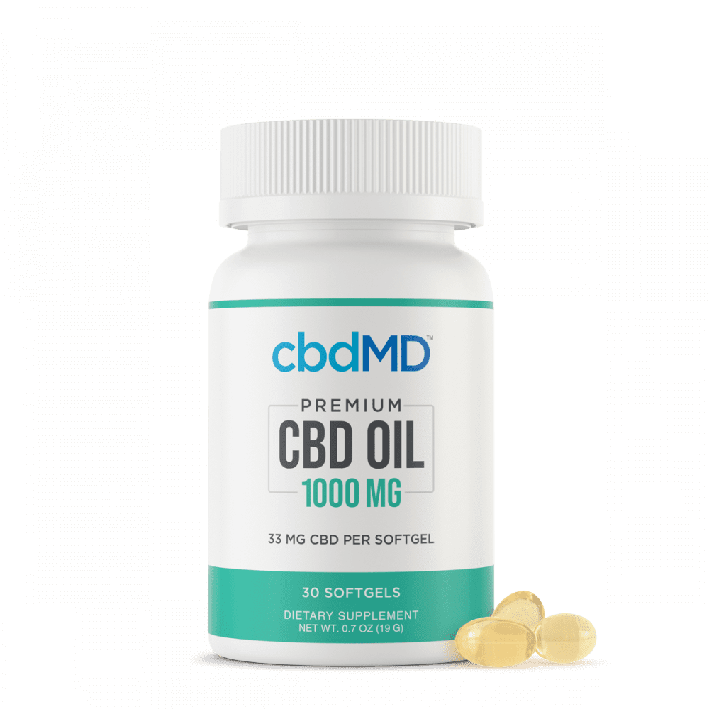 CbdMD CBD Oil Softgel Capsules - 1000 mg image1
