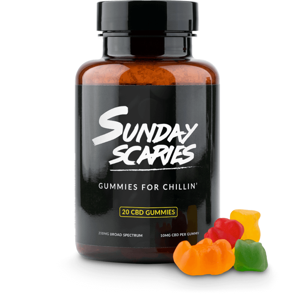 Sunday Scaries CBD Gummies Vitamins B12 and D3