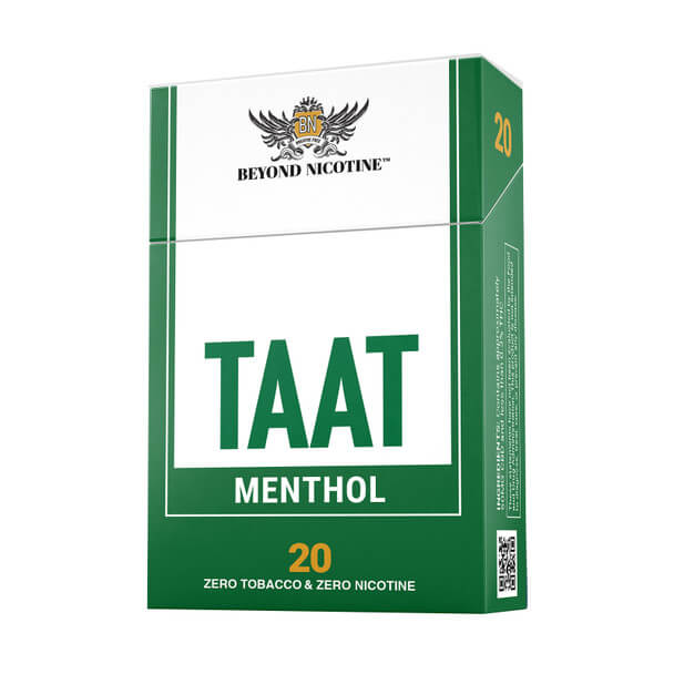 TAAT CBD Cigarettes Beyond Nicotine Full Spectrum Cigarettes Menthol Pack 500mg