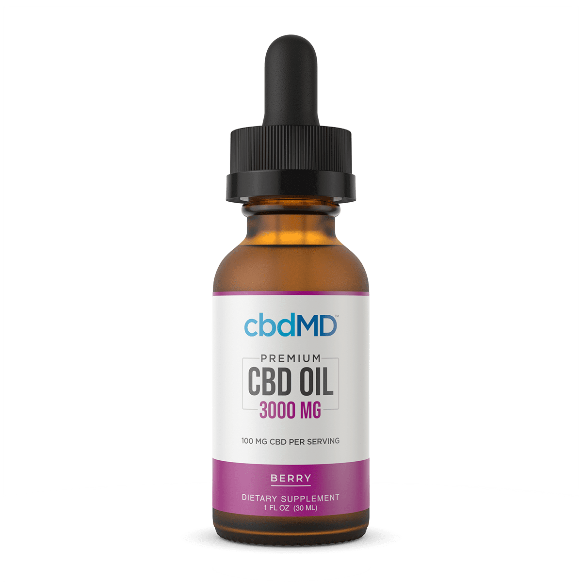 CbdMD CBD Oil Tincture - Berry - 3000 mg image1