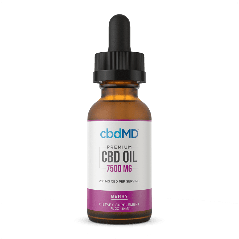 CbdMD CBD Oil Tincture - Berry - 7500 mg image1
