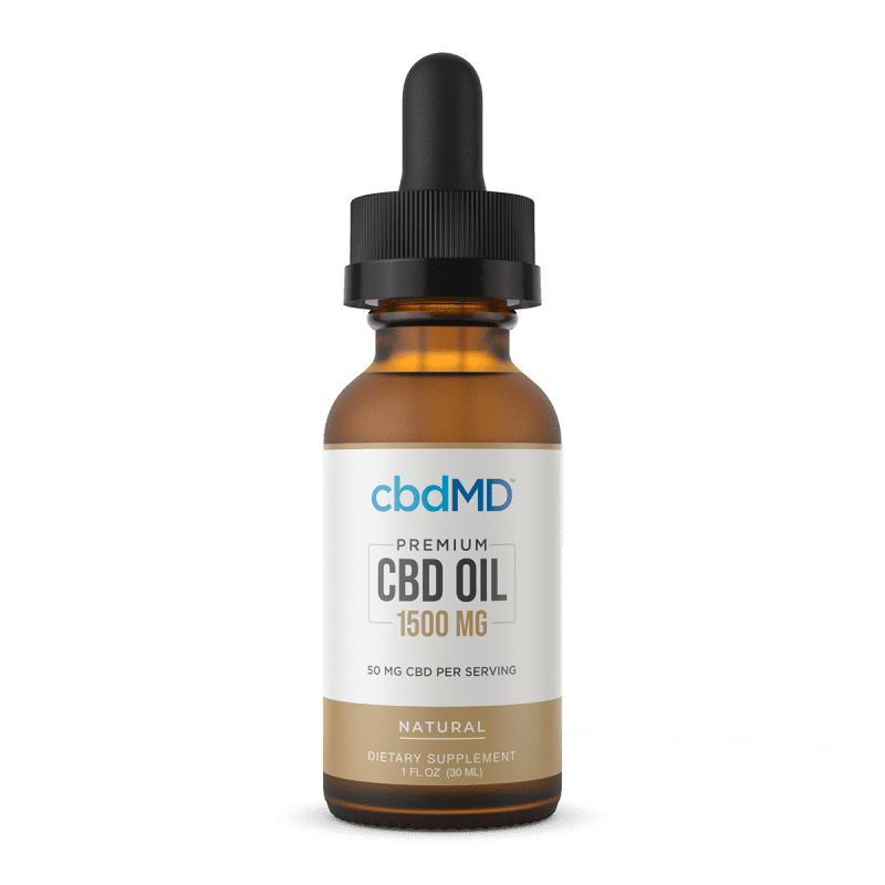 CbdMD CBD Oil Tincture - Natural - 1500 mg image1
