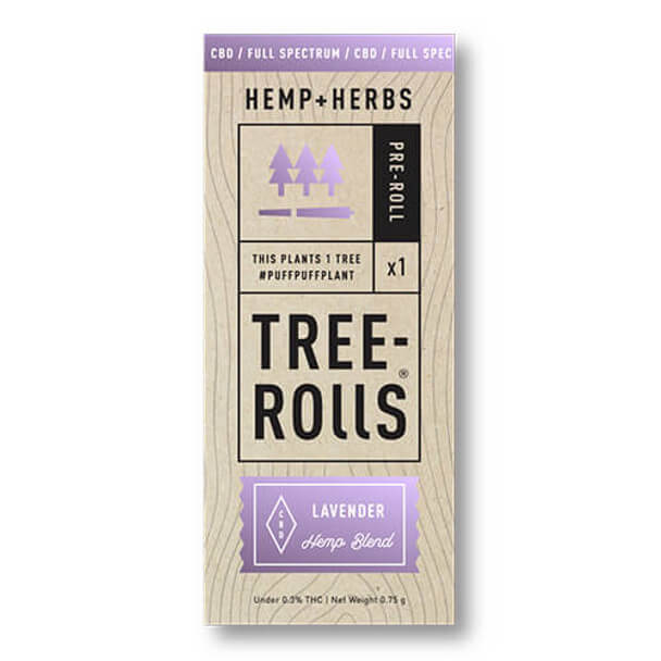 Tree Rolls Hemp Flower Lavender Full Spectrum Pre-Roll 0.75g