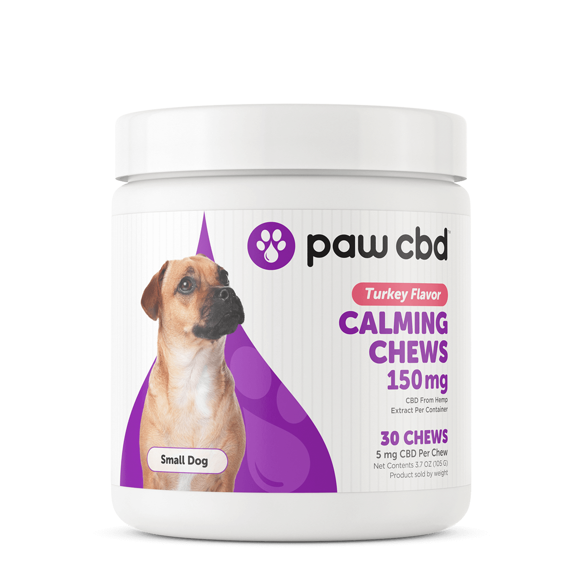 CbdMD Pet CBD Calming Soft Chews for Dogs Turkey 150mg, 30 Count