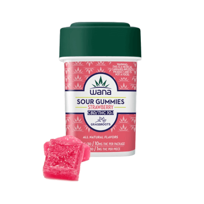 Organic Sour Strawberry Lemonade 1:1 10pk Gummies (100mg) logo