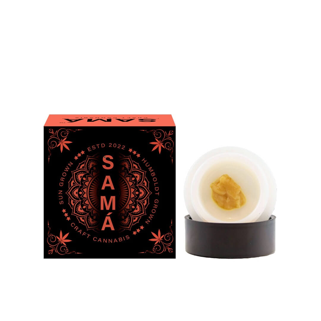 SAMA™ Live Rosin Cold Cure Jar HYBRID / GUSHERZ 1 gram Jar logo