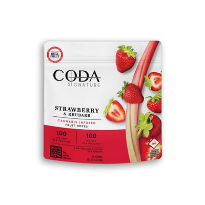 Strawberry & Rhubarb | 100mg THC:100mg CBD logo