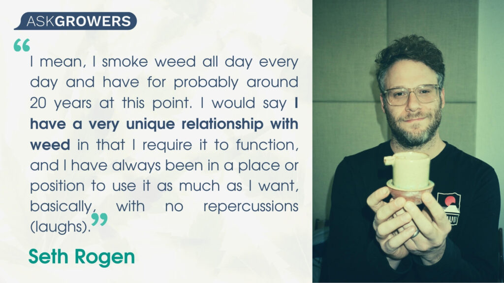 Citations de célébrités sur leurs marques de cannabis : Seth Rogen