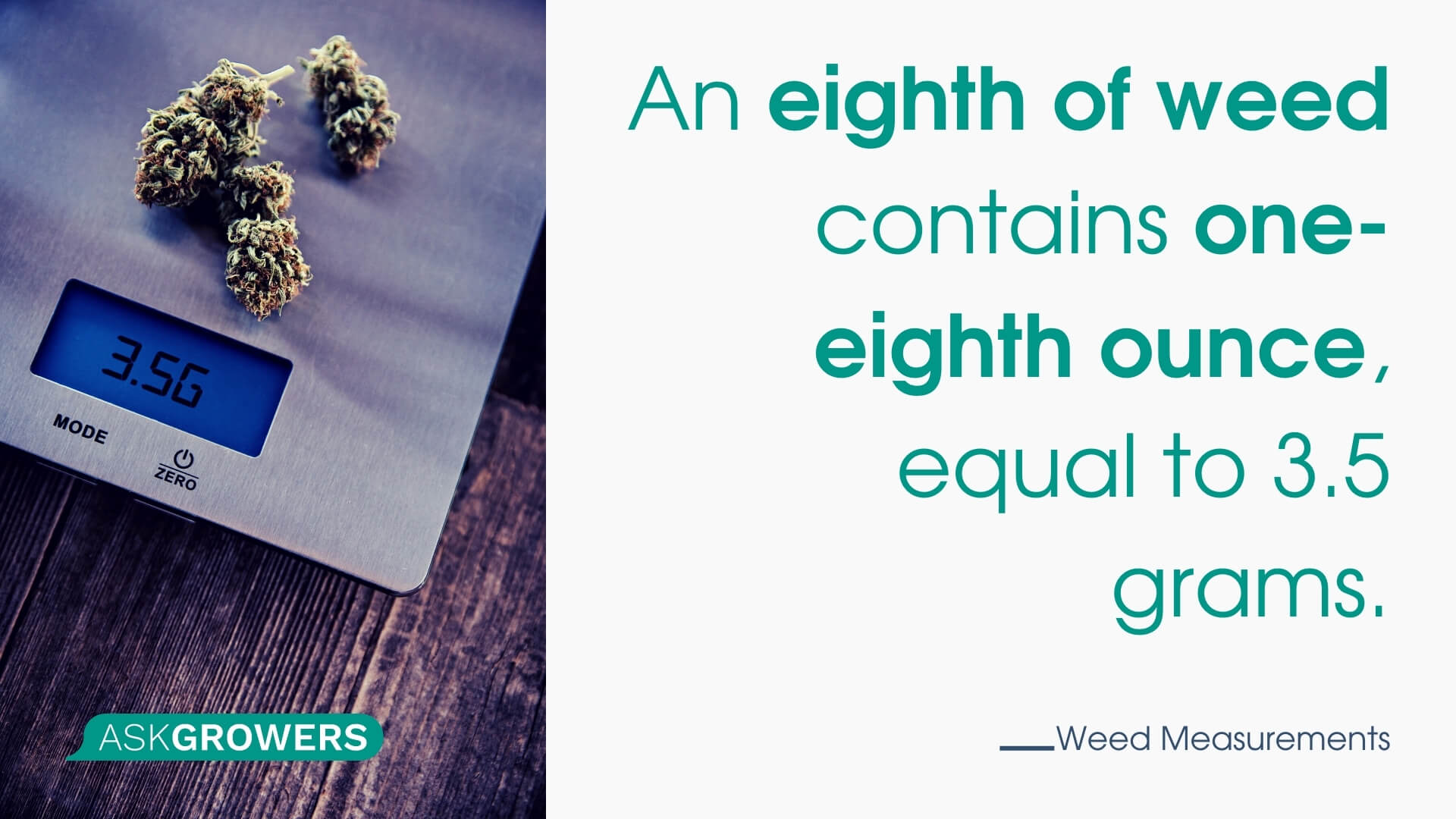 Weed Scale Measurements- Eighths to Ounces - PlainJane